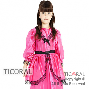 DISFRAZ DAMA ANTIGUA NI�A FUCSIA CAND TALLE 4